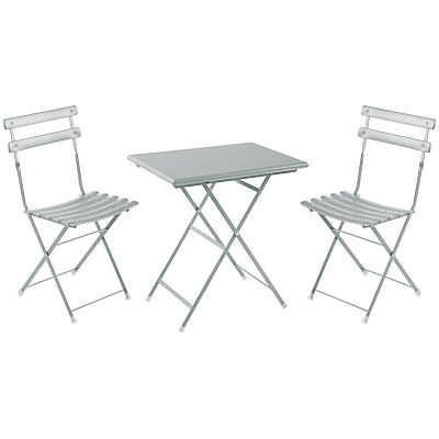 EMU Arc En Ciel Aluminium Bistro Set Grey